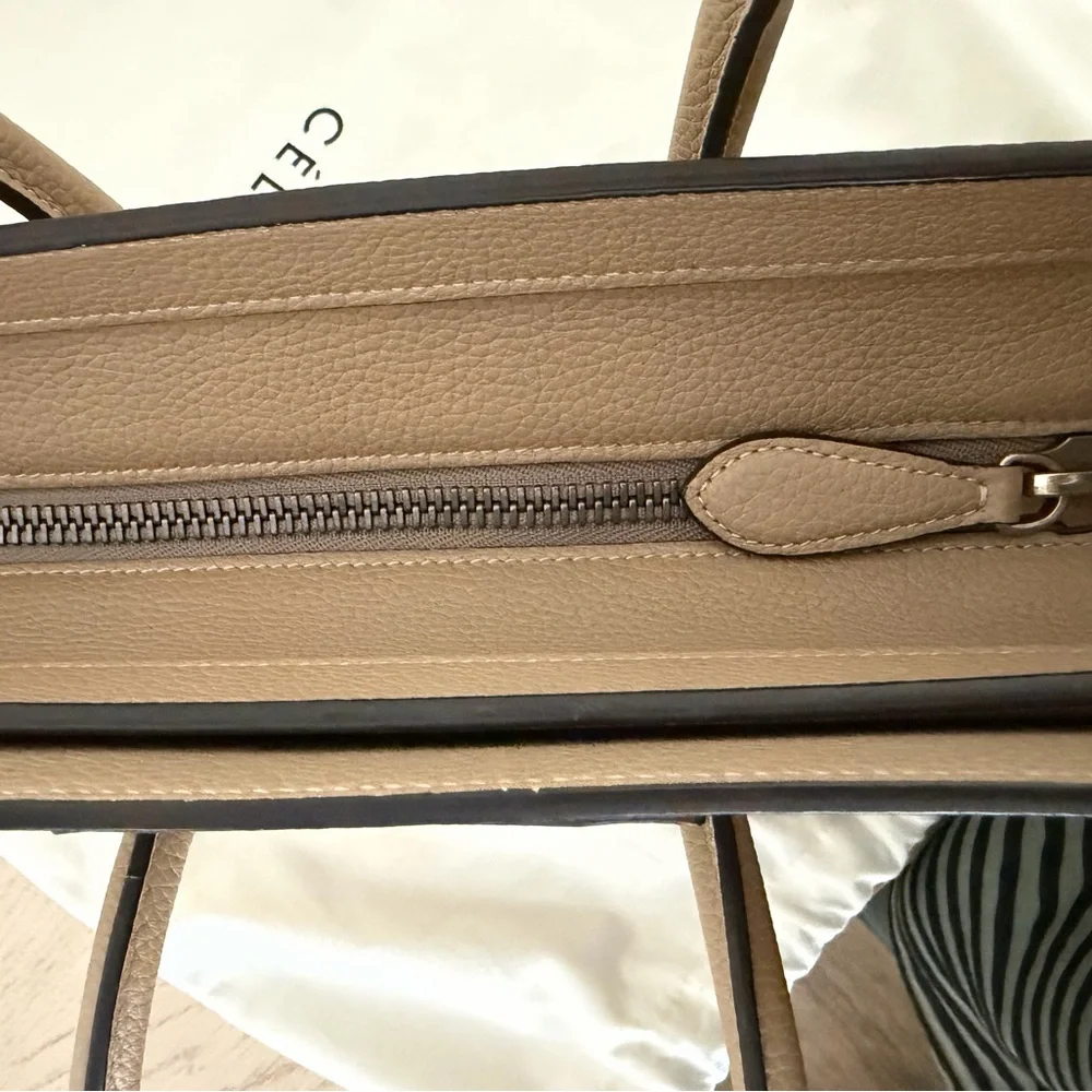 Celine Grained Leather Phantom Medium Luggage in Greige - Picture 9 of 12